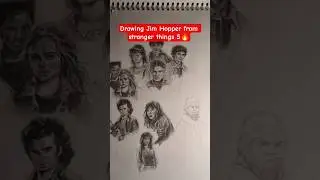 Sketching stranger things characters #art #trend #strangerthings #jimhopper