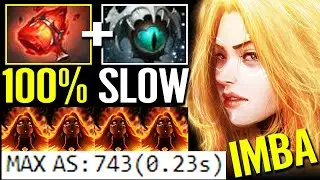 NEW IMBA 100% SLOW! WTF Havoc Hammer + Skadi 743 MAX AS LINA Machine Gun Build Dota 2 Pro Gameplay