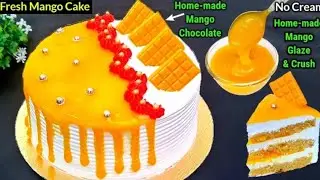 Mango cake recipe without oven,mango crush ,egg , butter #viral #foryou #cookingandbaking