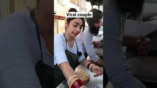 Viral Couple selling Kulhad pizza in Jalandhar | New bride selling pizza #shorts #youtubeshorts