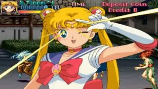 Pretty Soldier Sailor Moon - CAVE 68000 Hardware -  All Special Attacks Animations (Super Move)