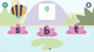 Letter B Lily Pad game from Hooked on Phonics Pre reader