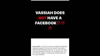 Vassiah Facebook Fraud Alert