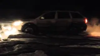 Skoda Octavia Scout  Night off road in snow