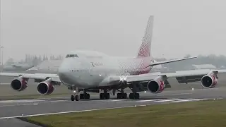 GEAR EMERGENCY ON SHORT RUNWAY | Rossiya Airlines Boeing 747 at Cambridge Airport