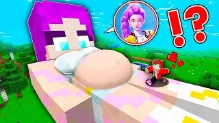 JJ and Mikey SECRET BASE Inside GIANT PREGNANT RUMI KPOP in VILLAGE ?! - Maizen Minecraft
