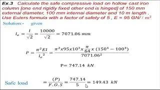 6.4 Equivalent length & Numerical on Euler formula