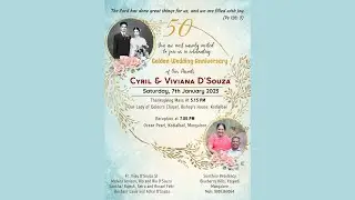 Golden wedding Anniversary | Cyril & Viviana D'souza | Our Lady Of Dolors Chapel Bishop's House Mng