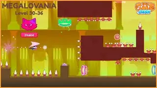 Megalovania | Cat Dash Insane Level | Geometry Dash Style Music Runner Gameplay
