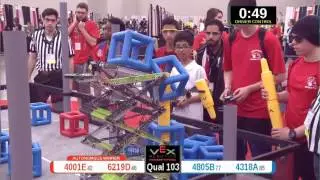 2015 VRC Arts Q103 - 4001E 6219D vs 4805B 4318A - 68 to 35 - VEX Worlds 2015 - Arts Division