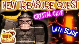[NEW TREASURE QUEST ROBLOX] WE FOUND LAVA BLADE HIDDEN IN SECRET AREA! GRINDING CRYSTAL CAVE 💎