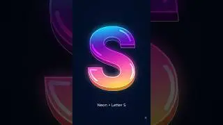 Neon Letter S Design in Affinity Designer 2