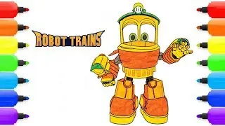 ROBOT TRAIN Coloring Pages |  ROBOT TRAIN  DUCK  |ROBOT TRAIN Coloring  Book for kids Children