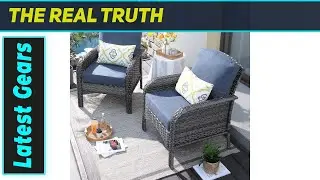Ovios 2 Pieces Patio Furniture Set &ndash; Best Outdoor Wicker Chairs for Comfort