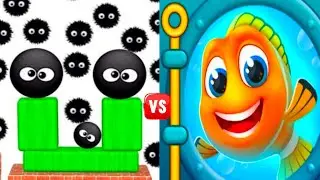 Hide Ball Brain Vs Save The Fish Gameplay Walkthrough Challenge Double Android! 