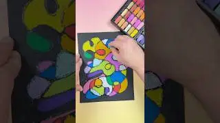 Kids Colorful Summer Activity Art Easy Paper, Glue & Chalk Process Art #easyart #kidsart #kidscrafts