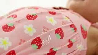 Strawberry Sweetie Baby Ruffled Cap Sleeve Bubble Onesie