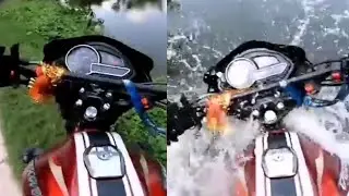 TVS Discover and Activa accident, Bike gaya pani me, #roadrage2021 #extremeroadrage #roadrage