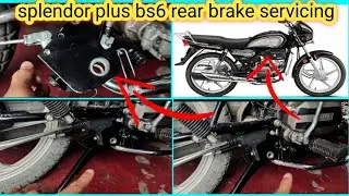 splendor bs6 combie brake problem /  splendor plus bs6 rear brake servicing