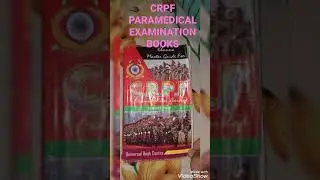 CRPF PARAMEDICAL EXAMINATION Books#crpf#2021