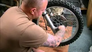 How to remove the front tire from a XR650L