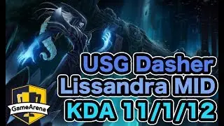 LoL USG Dasher Lissandra MID vs Leblanc Patch9.5 JP C1 RANK
