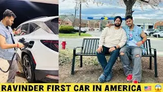 Ravinder Ne Le ali Car America Mein 😱🚗 Aur Navneet Hum Fass Gaye 🫣 #Day2InUSA