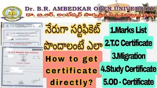 How to get certificates from Dr. B.R.Ambedkar Open University Latest 2023 | #ambedkaruniversity.