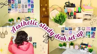 Aesthetic Study Desk Setup for students 🌷|Productivity Boost ✨
