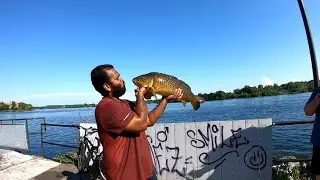 Catching carp by hand( BROKEN ROD!!!!!)