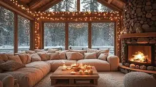 Morning Snow Cabin Jazz ❄️ Smooth Winter Jazz Music for Cozy Cabins, Fireplace Calm & Focus