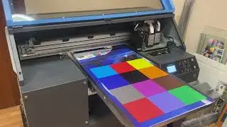 УФ принтер FS-4060uv с печатающими головками  Xaar 1201 печать смесевых плашек на стекле