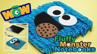 HOW TO MAKE FLUFFY MONSTER NOTEBOOK COVERS - EZPZ ideas