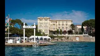 A walk on Juan les Pins Antibes beach  near the Belles Rives hotel & the Pinède DJI pocket 4K UHD