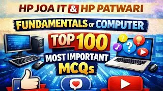 HP JOA IT Fundamental of computer top 100  Most Important Computer Science MCQs #hpjoait #hppatwari 
