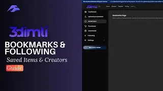 How to Use Bookmarks & Follow Creators on 3DIMLI | Save Products for Later