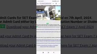 set exam 7 April 2024 admit card hallticket available for download on Website setexam.unipune.ac.in