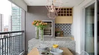 Varanda gourmet em apartamentos - idéias de decoração de varanda gourmet em apartamento