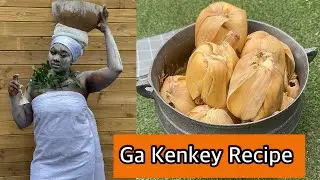 Cooking Africa Dish In Holland || Ga Kenkey(Kom&iacute;) is a traditional fermented &hellip;