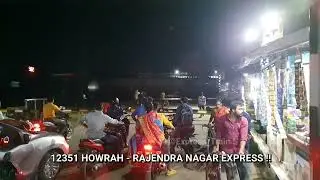 Madly Whistle Honking WAP7 charged 12351 HOWRAH - RAJENDRA NAGAR DANAPUR Express slams Baruipara