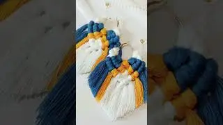 macrame earrings #earringsdesign #earrings #macrameearrings #thread #diyearrings #diygift