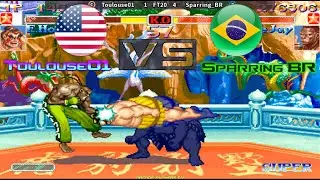 슈퍼 스트리트 파이터 2 터보 ➤ Toulouse01 (Usa) vs Sparring BR (Brazil) Super Street Fighter 2 Turbo
