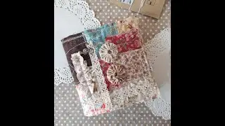 Junk Journal  Patchwork handmade, Soft Cover, empty diary to fill