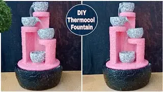 Easy Desktop Water Fountain | Make Tabletop Indoor Water Fountain | DIY Thermocol Water Fountain