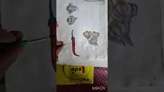 #art How to color Garlic,chilli&sugarcane 