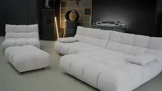 KAWOLA | Sofa, Sessel und Hocker VIVIEN | aus Cord und Velvet