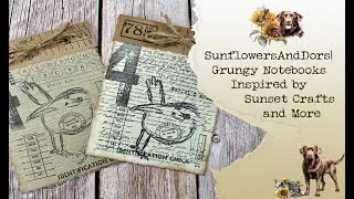 #craftwithme Grungy Notebooks .... Inspired by Sunset Crafts and More