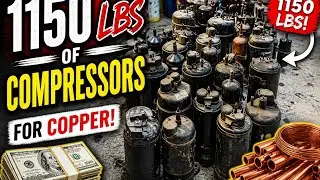 scrapping 1150 lbs of compressors for copper.... pt1