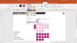 Formatting Options Shape Effects Advanced PowerPoint Tutorial