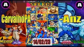 MVC1 FT10  CarvalhoPA (BR) vs -Anz (USA) #fightcade2 #marvel #online 14/2/2023, 00:25:01